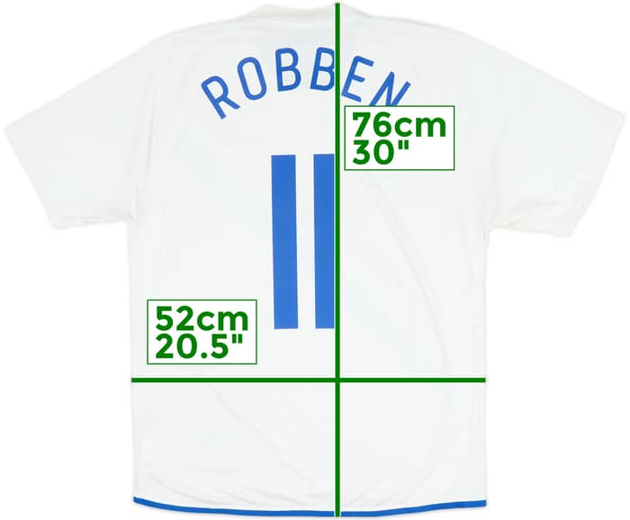 2006-08 Netherlands Away Shirt Robben #11 - 7/10 - (L)