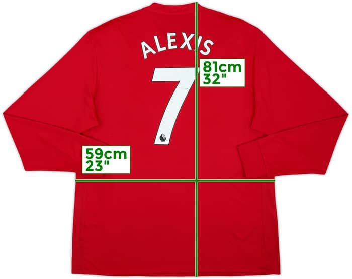 2017-18 Manchester United Home L/S Shirt Alexis #7 - 5/10 - (XL)