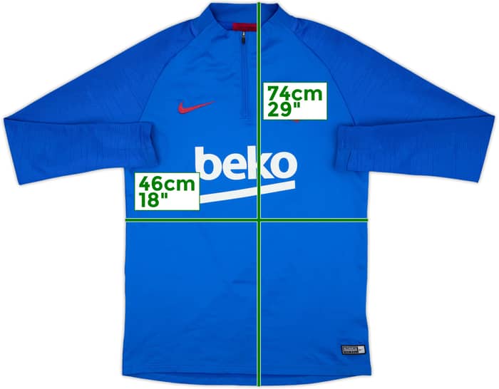 2019-20 Barcelona Nike 1/4 Zip Training Top - 8/10 - (M)