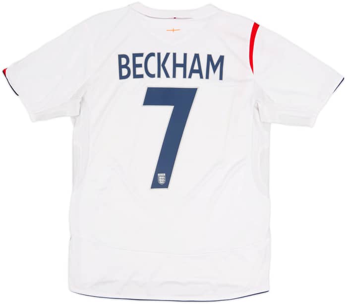 2005-07 England Home Shirt Beckham #7 - 5/10 - (M)