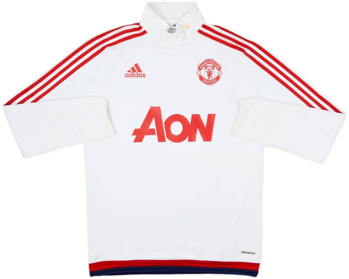 2015-16 Manchester United adidas 1/4 Zip Drill Top - 6/10 - (S)
