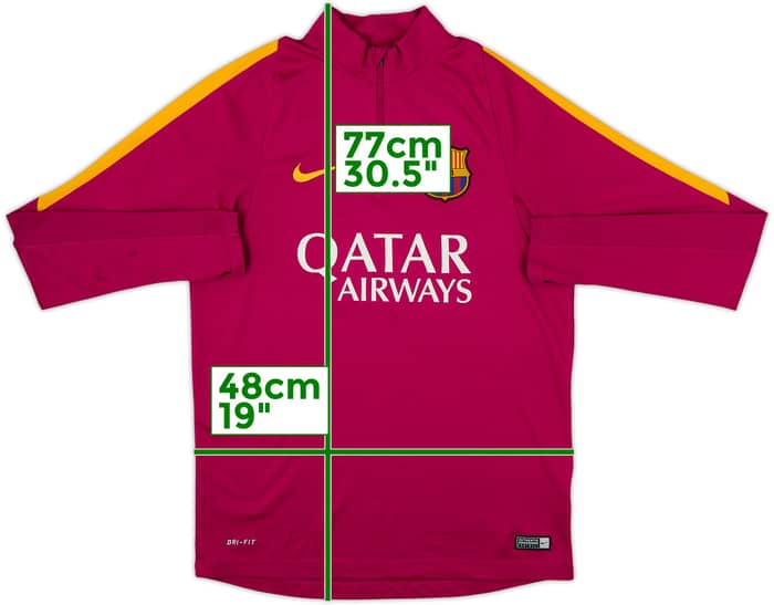 2016-17 Barcelona Nike 1/4 Zip Drill Top - 4/10 - (M)