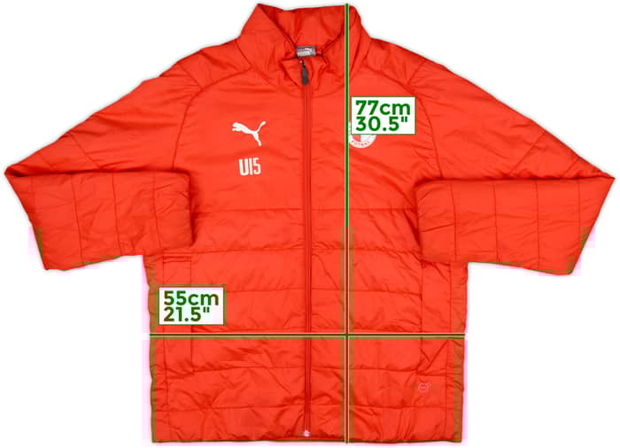2018-19 Slavia Prague Player Issue Puma Padded Bench Coat U15 - 7/10 - (M)