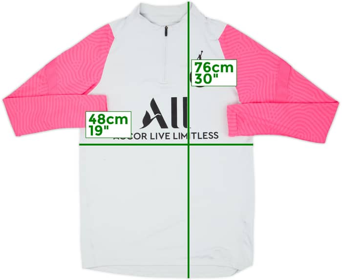 2020-21 Paris Saint-Germain x Air Jordan 1/4 Zip Drill Top - 7/10 - (M)