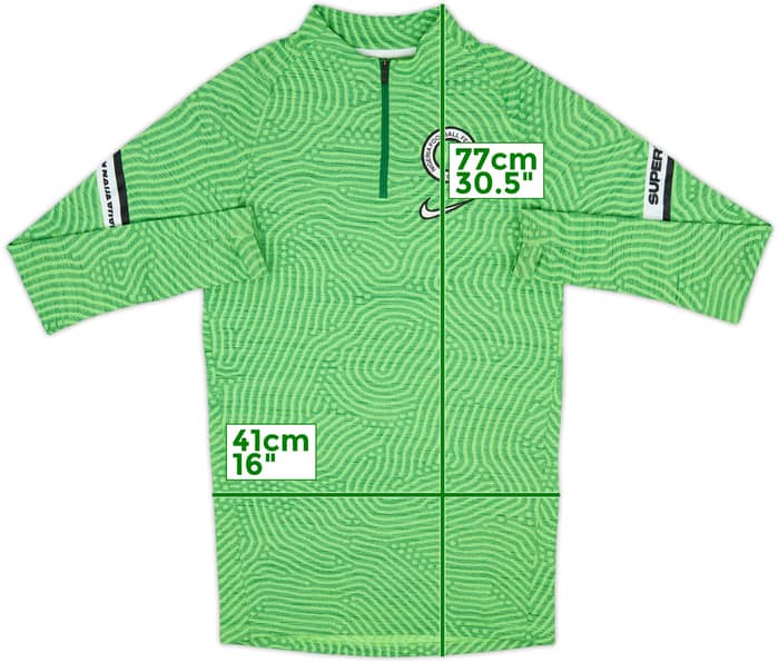 2020-21 Nigeria Nike Dri-Fit 1/4 Zip Drill Top - 8/10 - (XS)