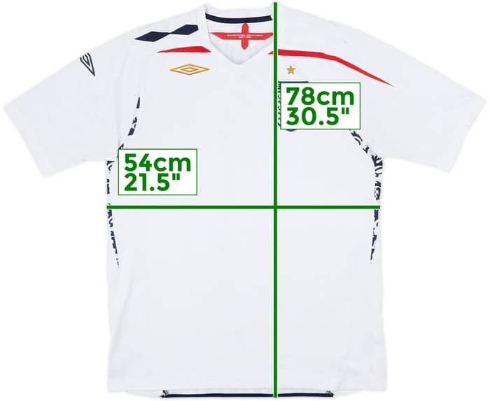 2007-09 England Home Shirt - 5/10 - (L)