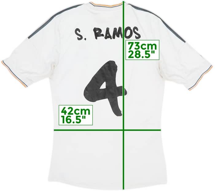 2013-14 Real Madrid Home Shirt S.Ramos #4 - 5/10 - (S)