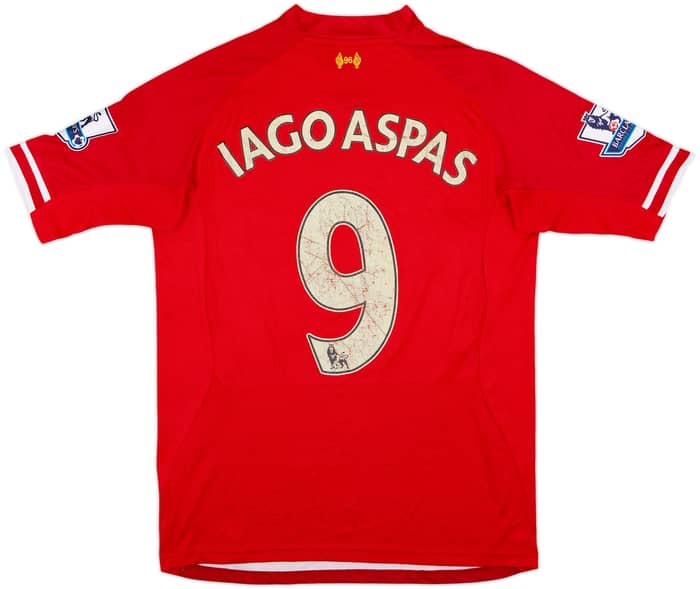 2013-14 Liverpool Home Shirt Iago Aspas #9 - 4/10 - (M)