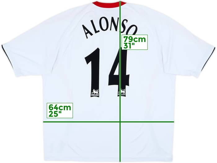 2005-06 Liverpool Away Shirt Alonso #14 - 6/10 - (XXL)