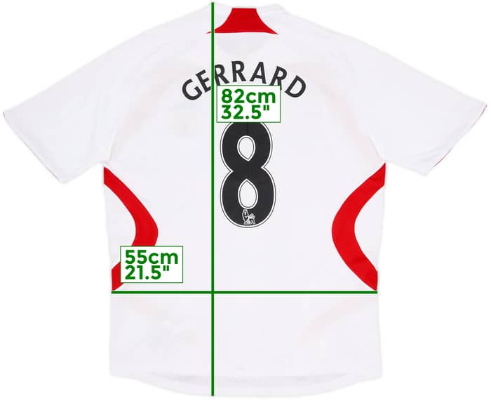 2007-08 Liverpool Away Shirt Gerrard #8 - 10/10 - (L)