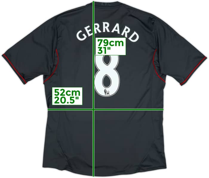 2011-12 Liverpool Camiseta Visitante Gerrard #8 - 6/10 - (L)
