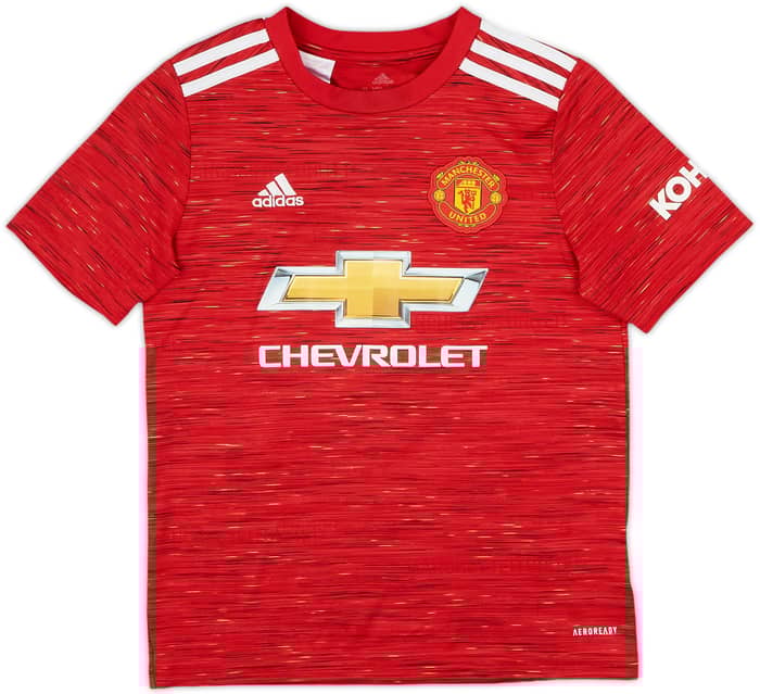 2020-21 Manchester United Home Shirt B.Fernandes #18 - 8/10 - (M.Boys)