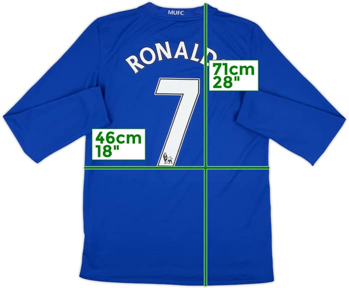 2008-09 Manchester United Third L/S Shirt Ronaldo #7 - 8/10 - (S)