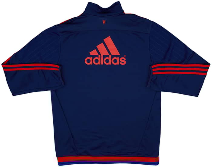 2015-16 Manchester United adidas 1/4 Zip Drill Top - 9/10 - (M)