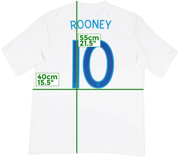 2010-11 England Home Shirt Rooney #10 - 10/10 - (L)