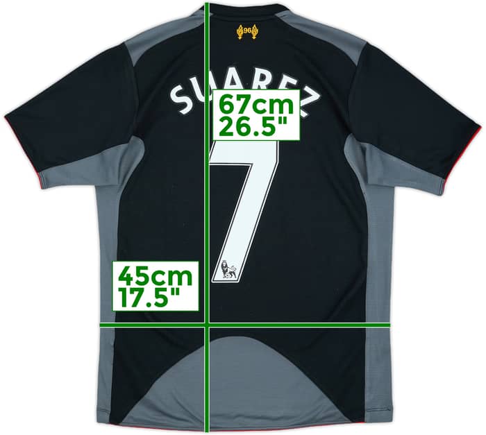 2012-13 Liverpool Away Shirt Suarez #7 - 8/10 - (XL.Boys)