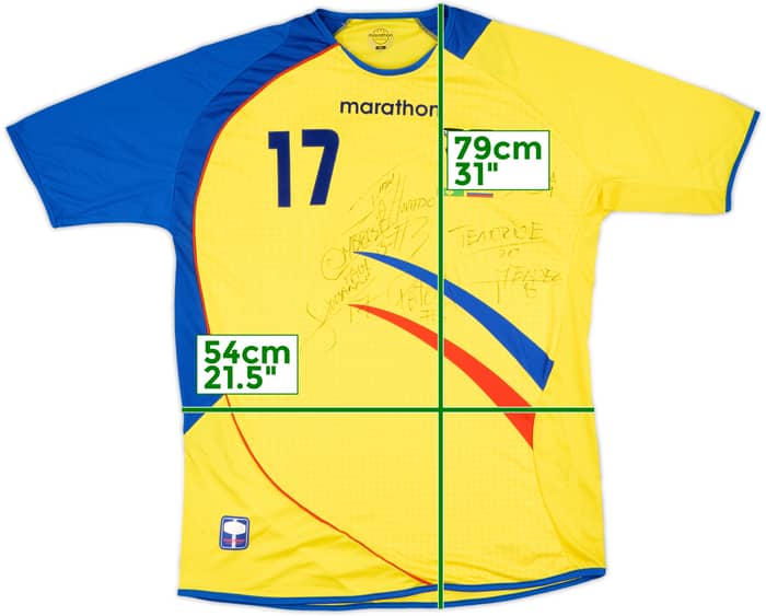 2006-07 Ecuador Match Issue Squad Signed Home Shirt #17