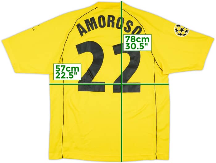 2001-02 Borussia Dortmund Match Issue Champions League Home Shirt Amorosso #22