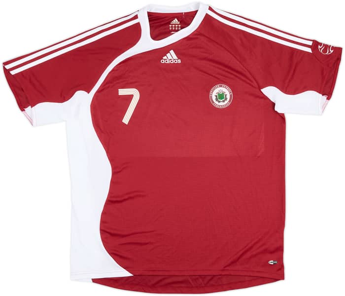 2006 Latvia Match Issue Home Shirt #7 (Smirnovs)