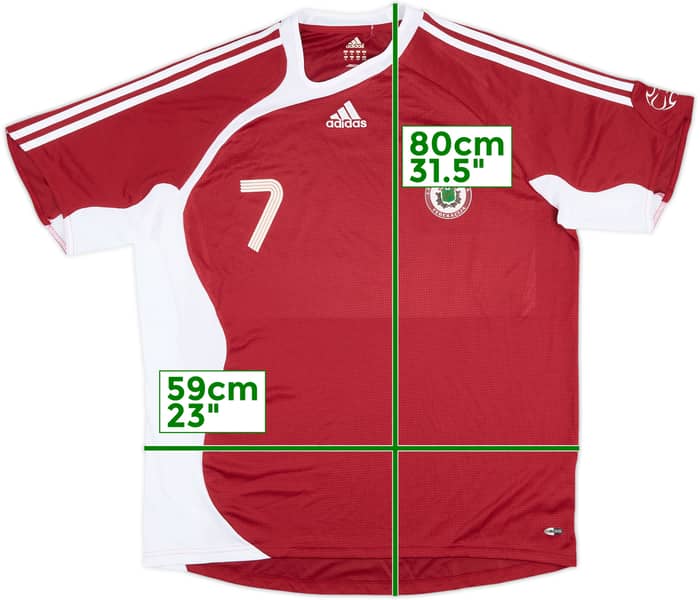 2006 Latvia Match Issue Home Shirt #7 (Smirnovs)