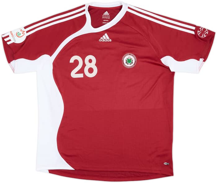 2007 Latvia Match Issue Home Shirt #28