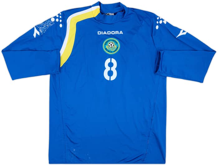 2005 Kazakhstan Match Issue Home L/S Shirt #8 (Smakov)