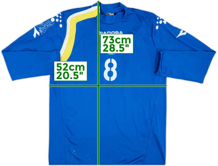 2005 Kazakhstan Match Issue Home L/S Shirt #8 (Smakov)