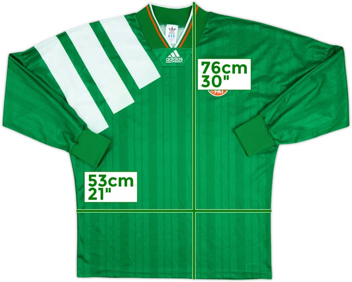 1992-94 Ireland Match Issue Home L/S Shirt #19
