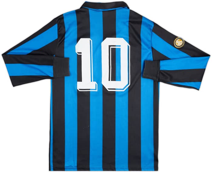 1989-90 Inter Milan Home L/S Shirt #10 - 8/10 - (M)