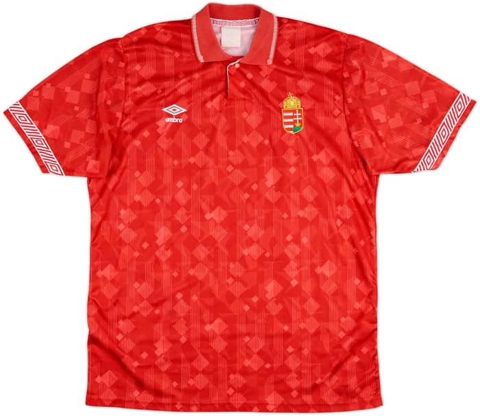 1990-93 Hungary Match Issue Home Shirt #8