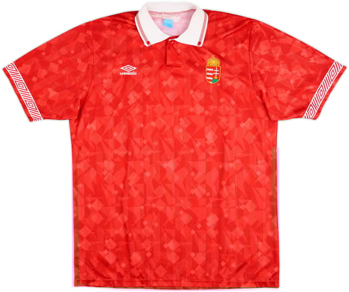 1990-93 Hungary Match Issue Home Shirt #4