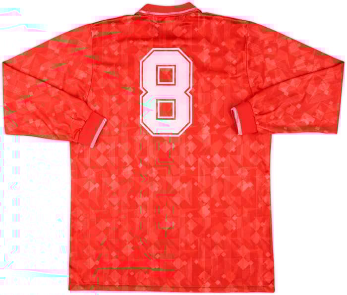 1990-93 Hungary Match Issue Home L/S Shirt #8