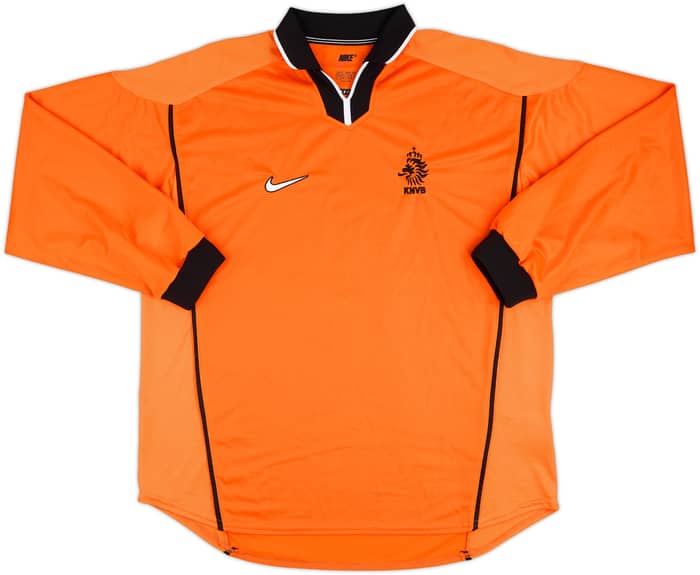 1998-00 Netherlands Player Issue Home L/S Shirt Bergkamp #10 - 8/10 - (XL)