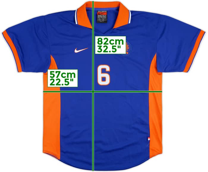 1998-98 Netherlands Match Issue Away Shirt #6 (Jonk)