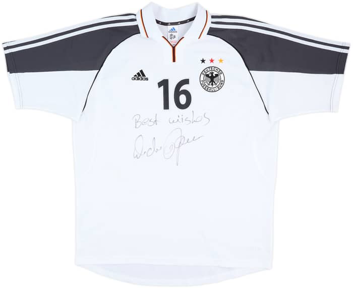 2000-02 Germany Match Issue Signed Home Shirt #16 (Hamann)