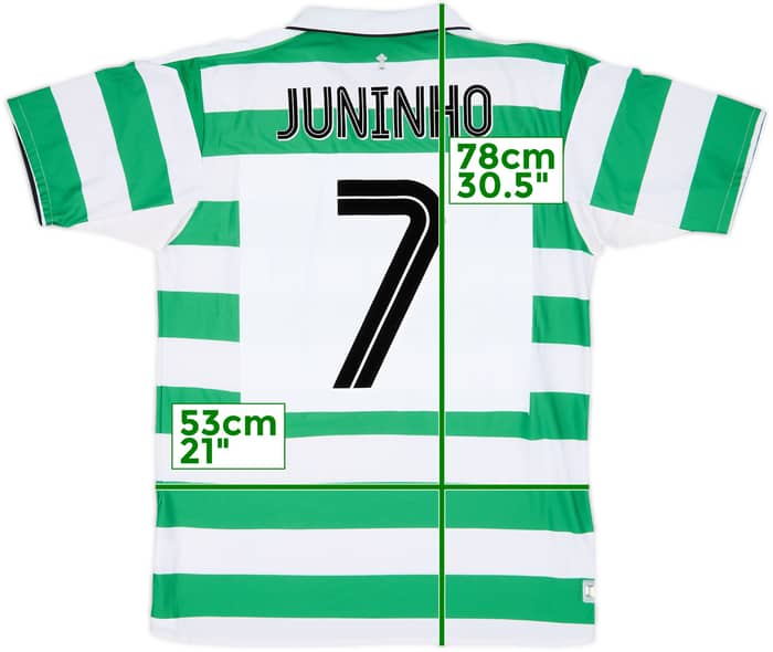 2004-05 Celtic Home Shirt Juninho #7 - 8/10 - (L)
