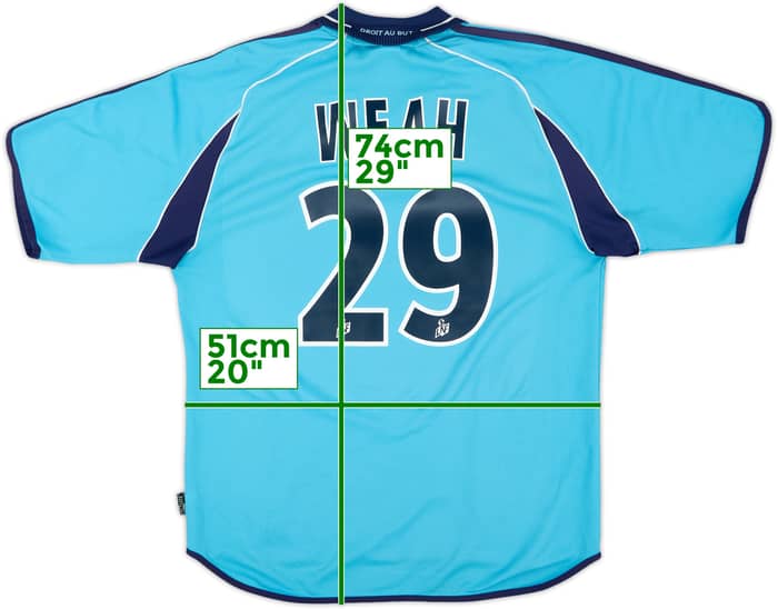 2000-01 Olympique Marseille Away Shirt Weah #29 - 8/10 - (M)