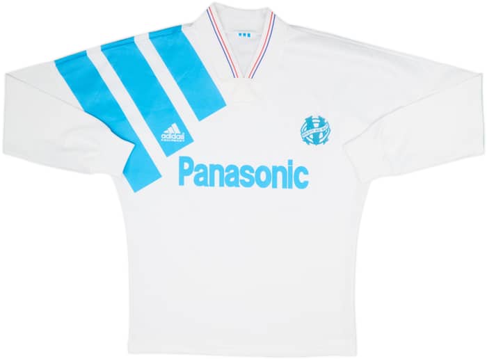1991-92 Olympique Marseille Home L/S Shirt - 8/10 - (L)