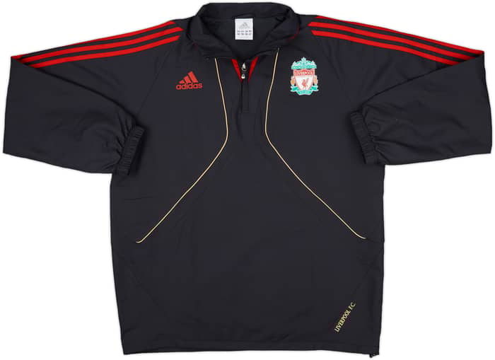 2009-10 Liverpool adidas 1/4 Zip Drill Top - 10/10 - (L)