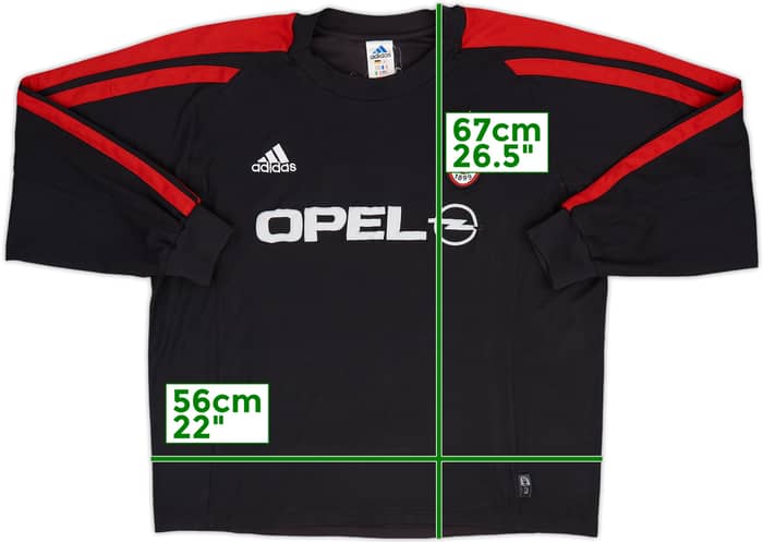 2001-02 AC Milan adidas Training L/S Shirt - 6/10 - (L)