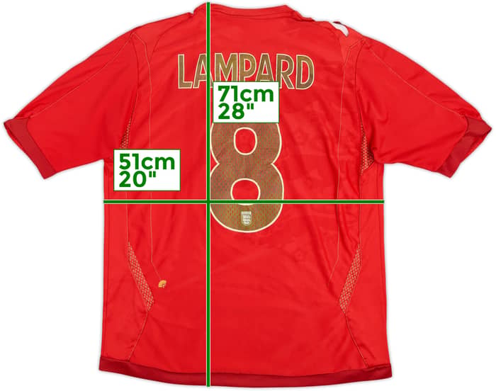 2006-08 England Away Shirt Lampard #8 - 4/10 - (L)