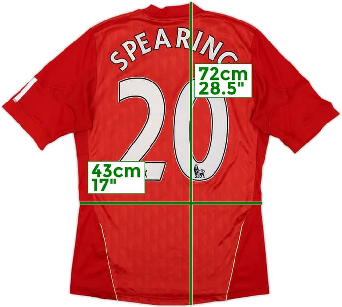 2010-12 Liverpool Home Shirt Spearing #20 - 5/10 - (XL.Boys)