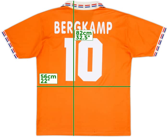 1996 Netherlands Home Shirt Bergkamp #10 - 6/10 - (XL)