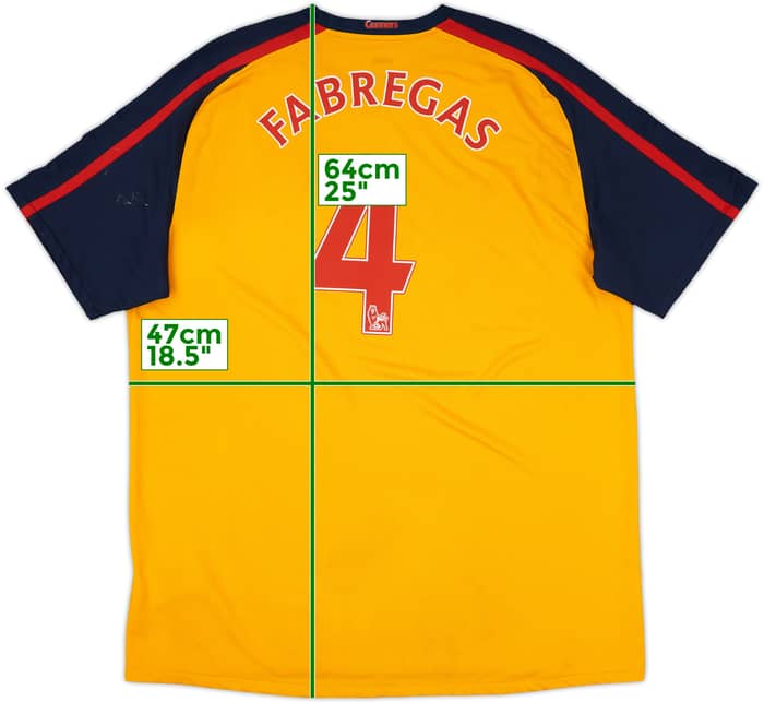 2008-09 Arsenal Away Shirt Fabregas #4 - 6/10 - (XXL)