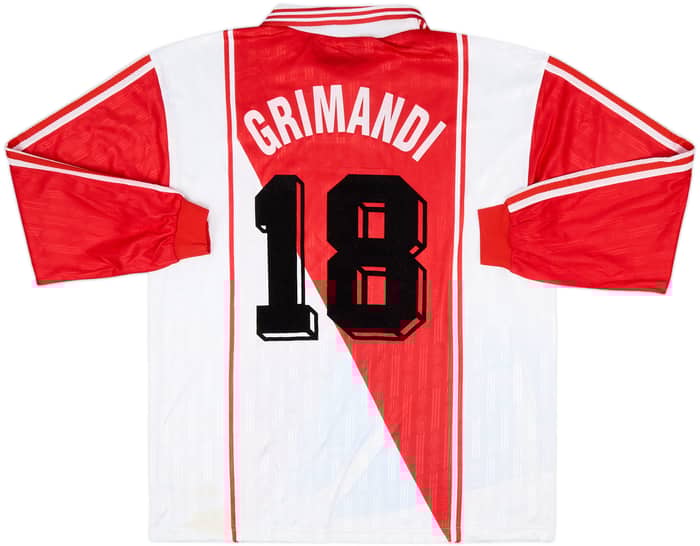 1996-97 Monaco Match Issue UEFA Cup Home Shirt Grimandi #18