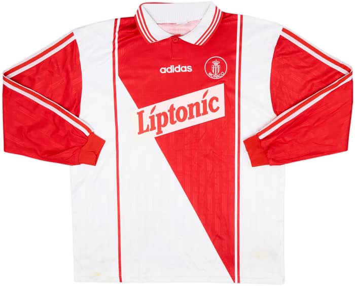 1996-97 Monaco Match Issue UEFA Cup Home Shirt Grimandi #18