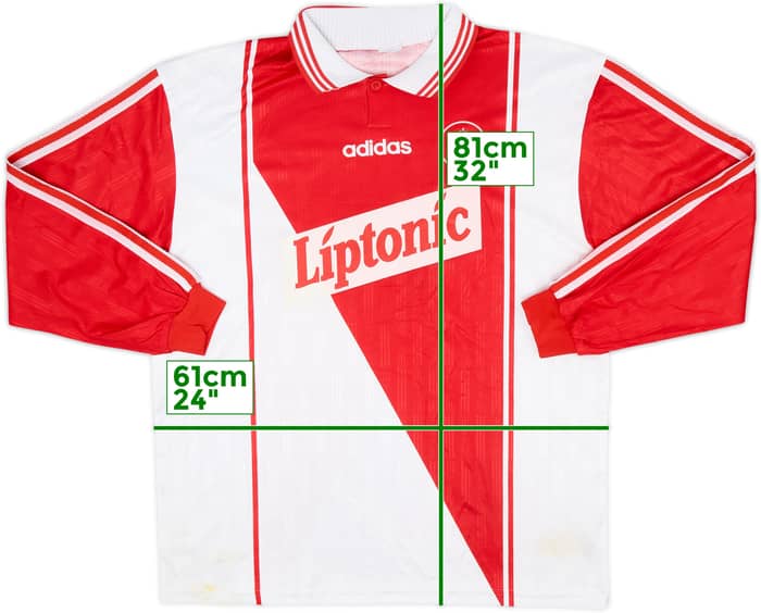 1996-97 Monaco Match Issue UEFA Cup Home Shirt Grimandi #18