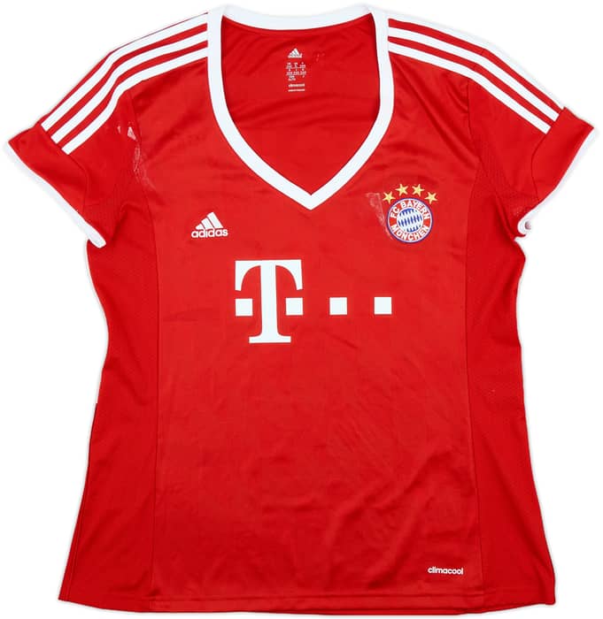 2013-14 Bayern Munich Home Shirt Triple #2023 - 4/10 - (Women's XL)