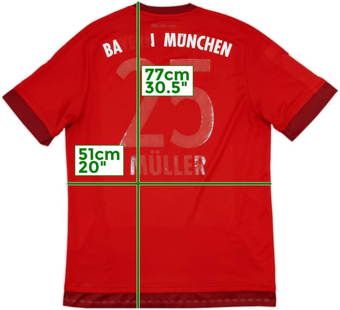2015-16 Bayern Munich Home Shirt Muller #25 - 4/10 - (L)
