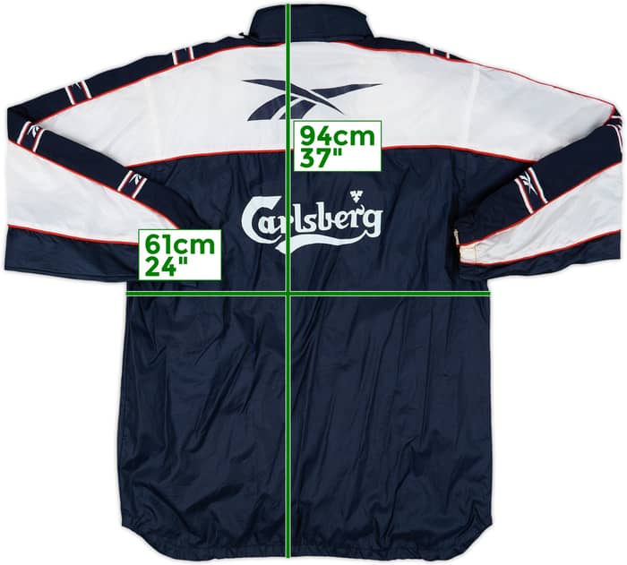 1996-97 Liverpool Reebok Hooded Rain Jacket - 8/10 - (L)